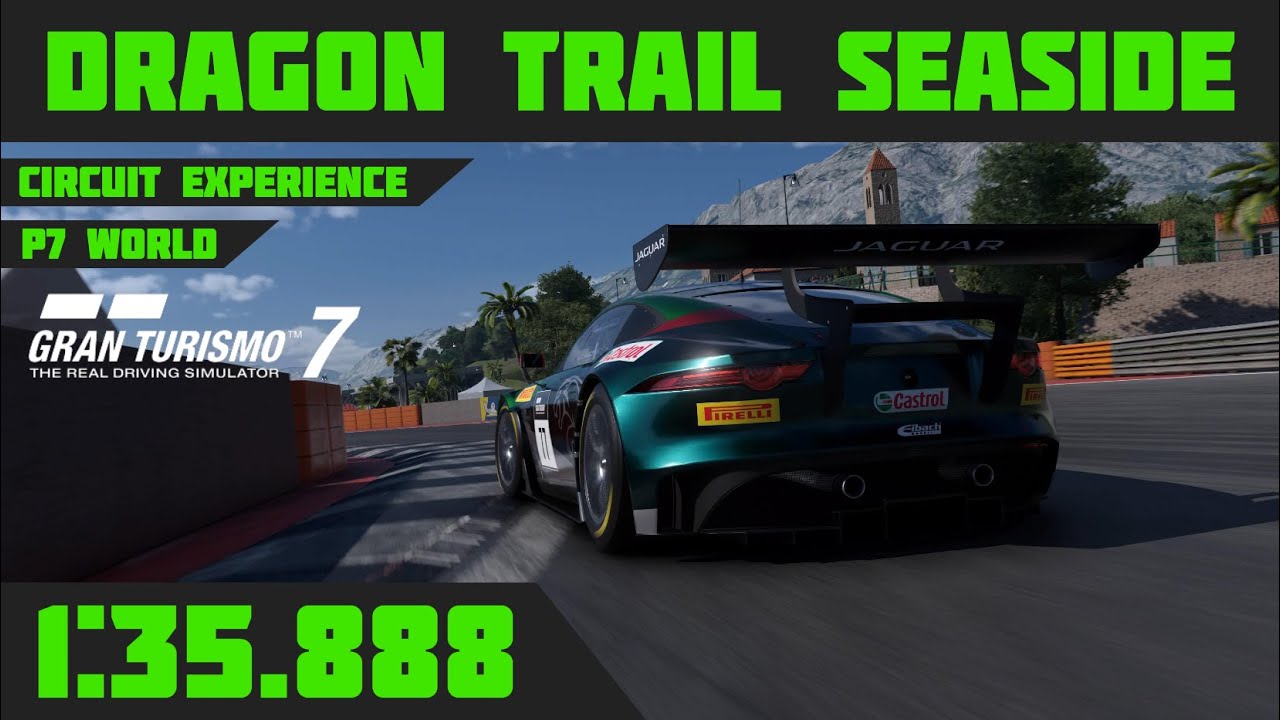 Gran Turismo 7 - Dragon Trail Seaside Circuit Experience - Jaguar F-Type gr.3 - 1:35.888