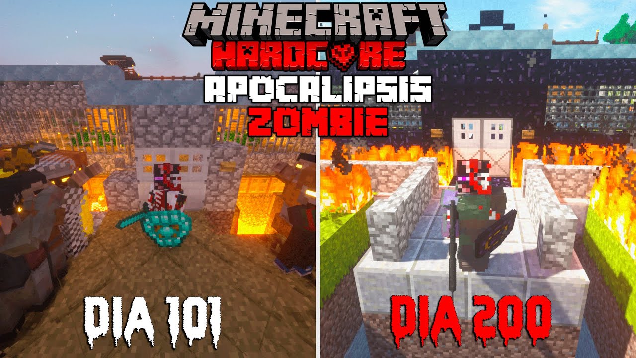 SOBREVIVI 200 DIAS en un mundo APOCALÍPTICO lleno de ZOMBIES  (sufrí 😭)