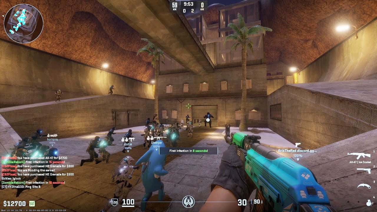 CS2 Zombie Escape ze_upwards_p On GFL Server
