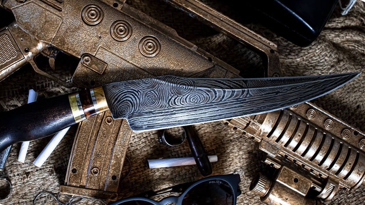 how to make fake damascus steel knife  كيف يصنع الدمشقي المزيف