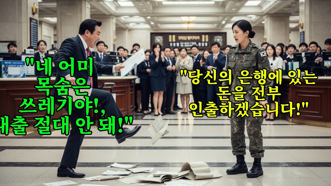 707 출신 '2성' 여군 사령관의 어머니 수술비 대출 서류를 짓밟은 은행장. 은행의 모든 현금을 빼버리는 압도적인 응징에 결국 무릎을 꿇고 빌었다 [군대 썰] [오디오북]