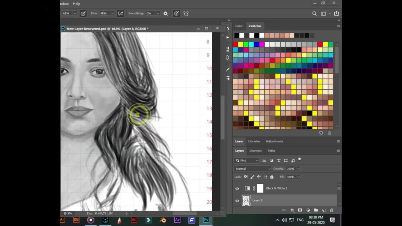 how to draw mirnaa digital painting | photoshop