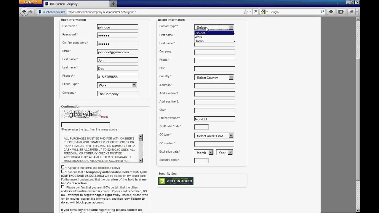 Bidder Registration