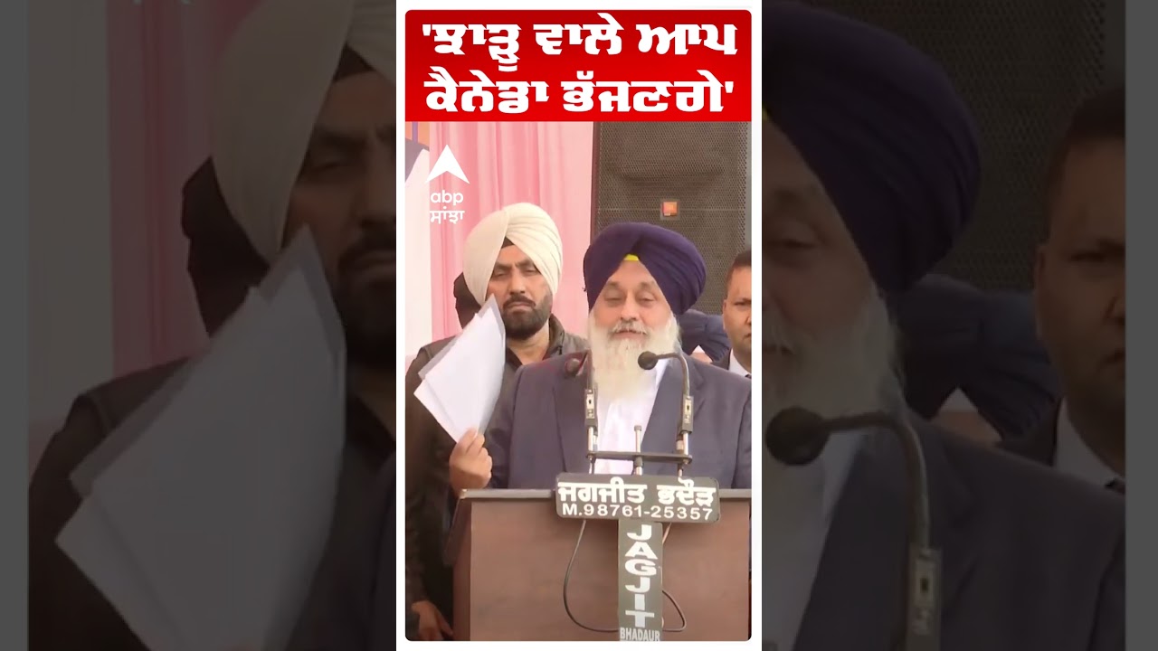 Sukhbir Badal | 'ਝਾੜੂ ਵਾਲੇ ਆਪ ਕੈਨੇਡਾ ਭੱਜਣਗੇ' | Akali Dal vs Aap | Punjab News | Abp Sanjha