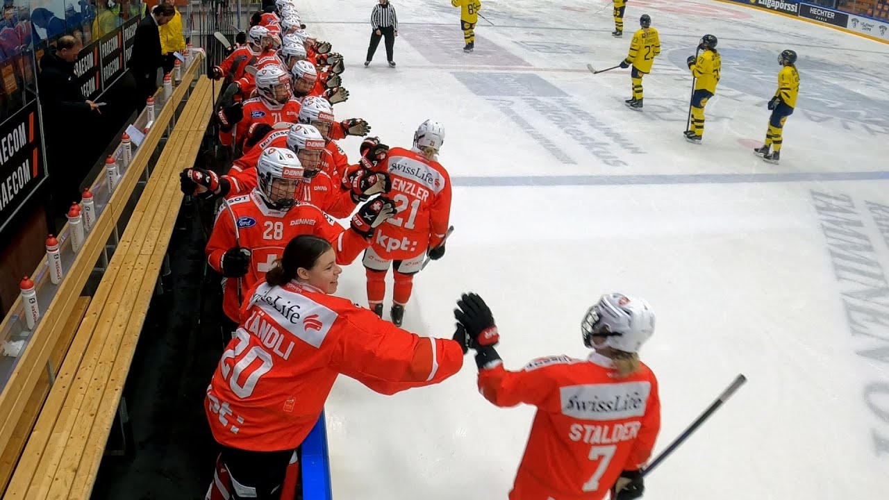 Das 2:5 der Schweiz gegen Schweden bei der WEHT in Hämeenlinna, 12.12.2025