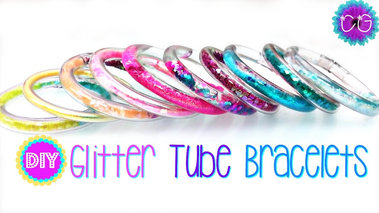 DIY GLITTER TUBE BRACELETS!  SO FUN AND PRETTY!