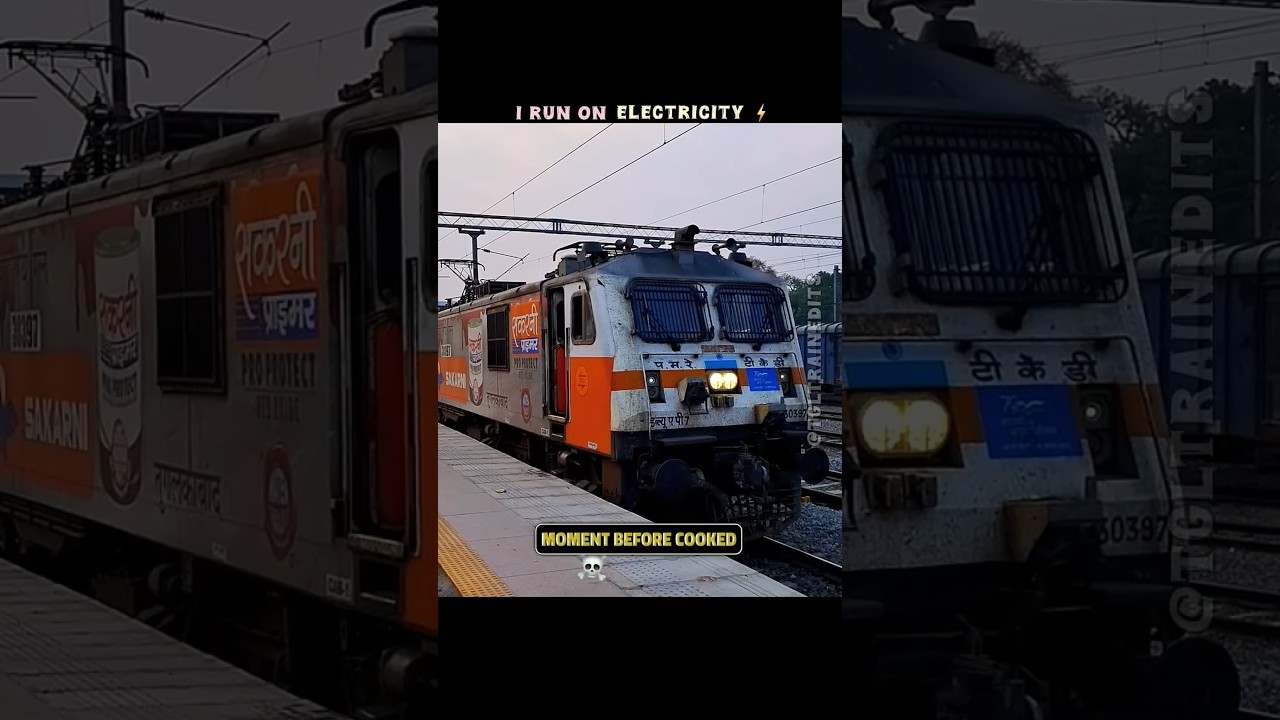 WDAP-5 Attitude train edit 🥶  #indianrailways #trending #trollface #railway #train #viralvideo