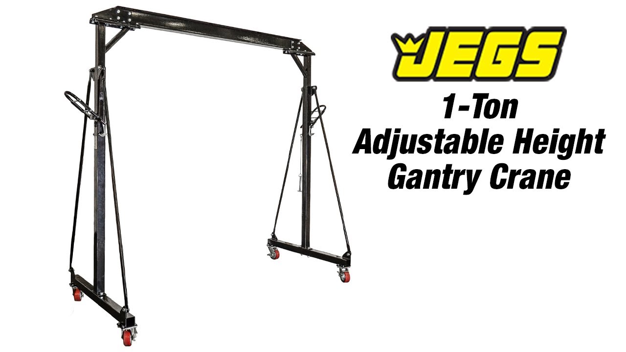 555-81245 JEGS Adjustable Height Gantry Crane 1 Ton