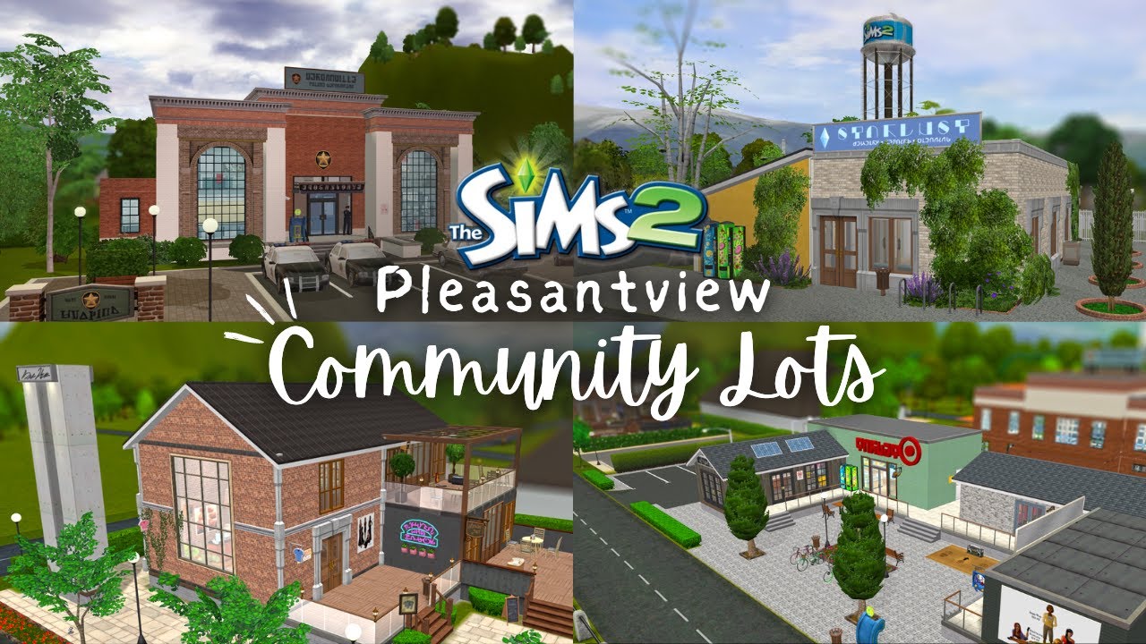 Building a Therapy Center in Pleasantview + New Community Lots ✨ | Sims 2 Speed Build