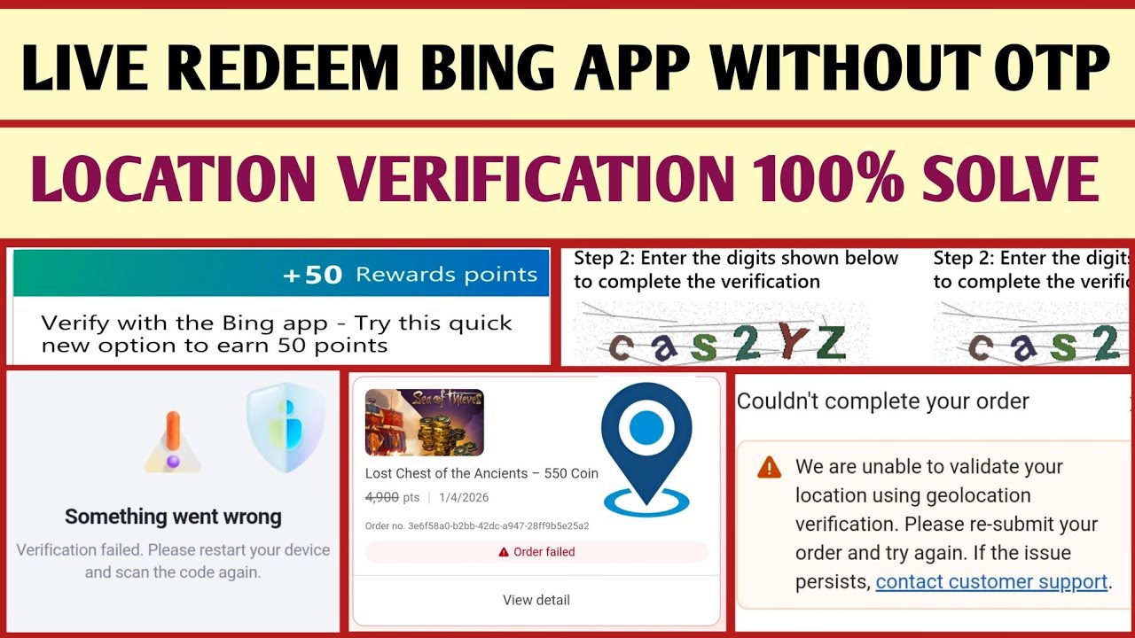 Microsoft Rewards NOT Redeeming | Bing App & Location Verification FINAL SOLUTION 💯