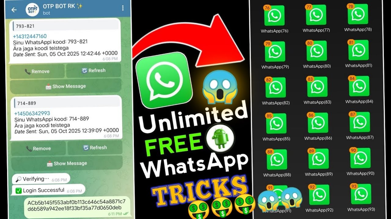 Unlimited Free whatsapp number tricks 😱 | fake  unlimited whatsapp number tricks😱|#whatsapp@ManojDey
