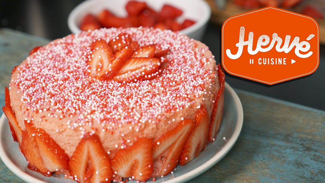 Nuage aux fraises ! Recette de mousse facile 4 ingrédients bluffante