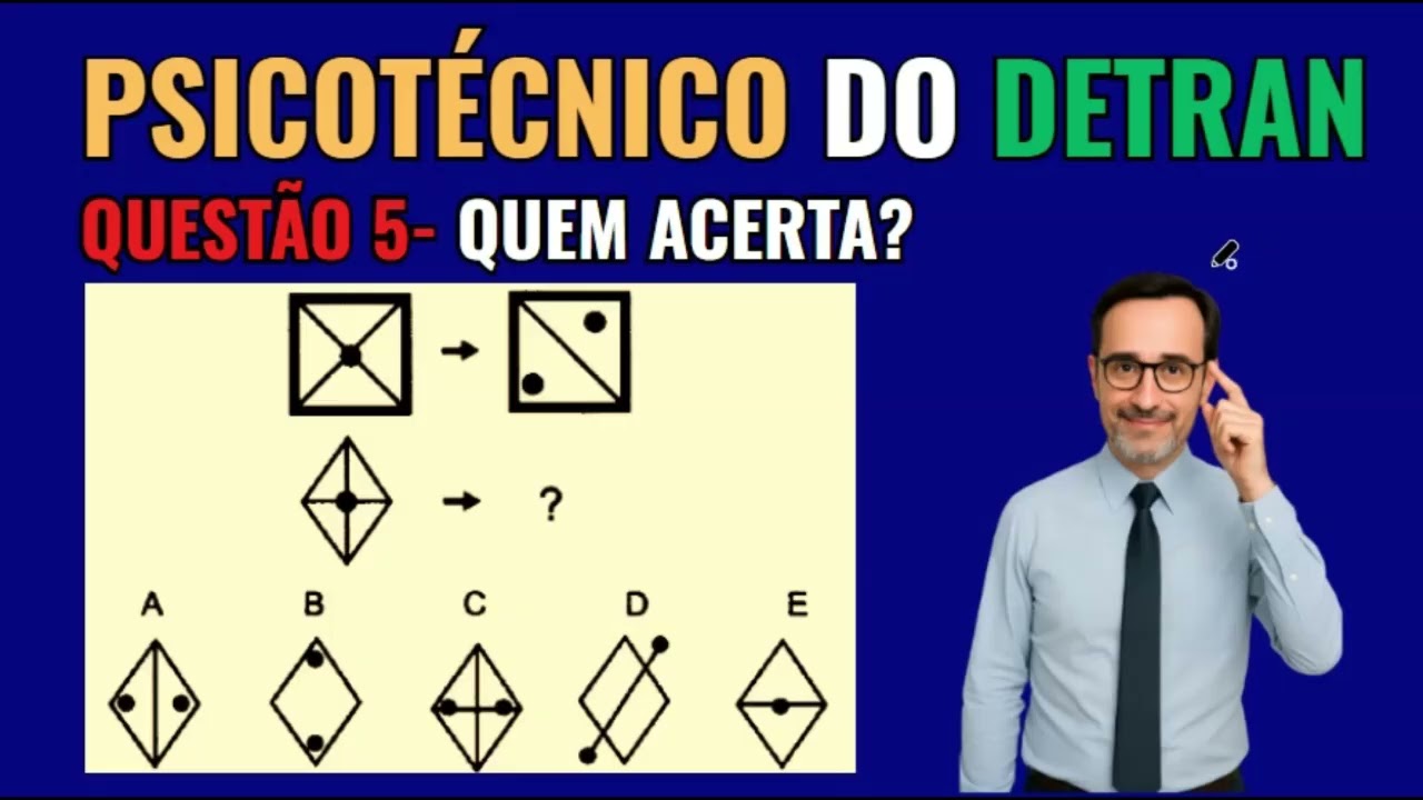20 QUESTÕES DE PSICOTÉCNICO DO DETRAN 2026 COMENTADAS COM DICAS INCRÍVEIS