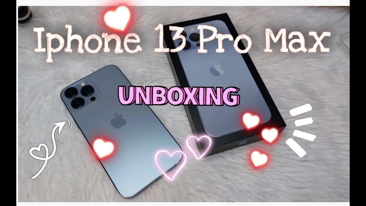 Iphone 13 Pro Max Sierra Blue Aesthetic UNBOXING. ❤