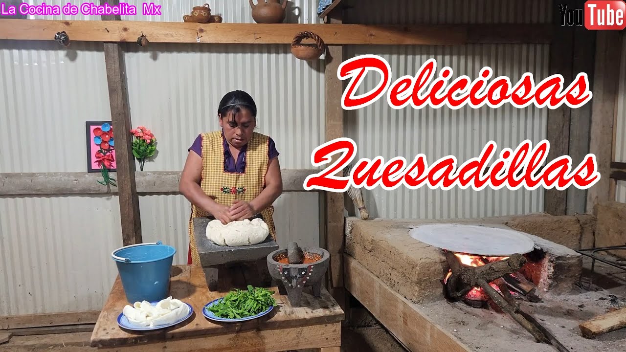 Con salsa de molcajete y epazote fresco preparo ricas quesadillas para mi familia👨‍👩‍👧