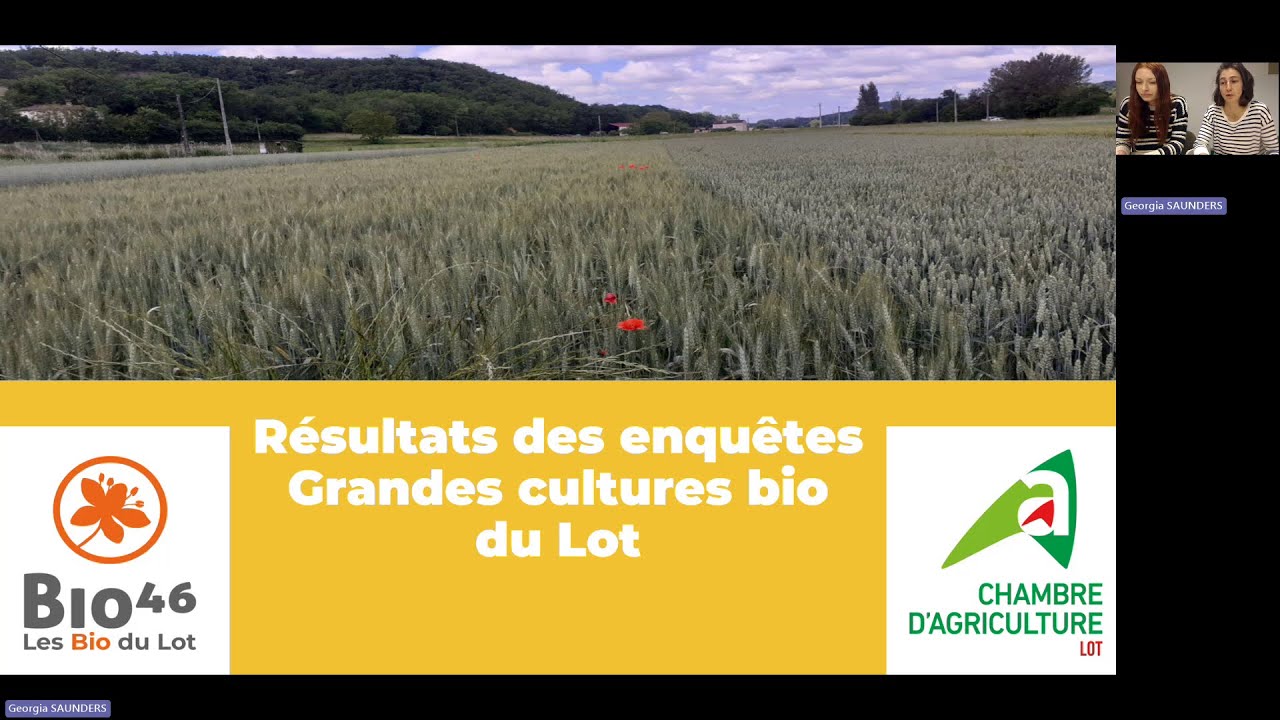 Résultats Enquête Grandes Cultures Bio - Chambre d'Agriculture du Lot et Bio 46