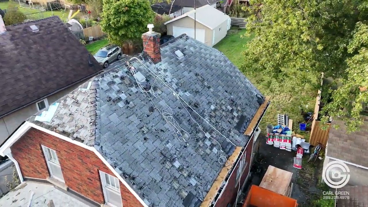 This is a Canadian roof being repaired