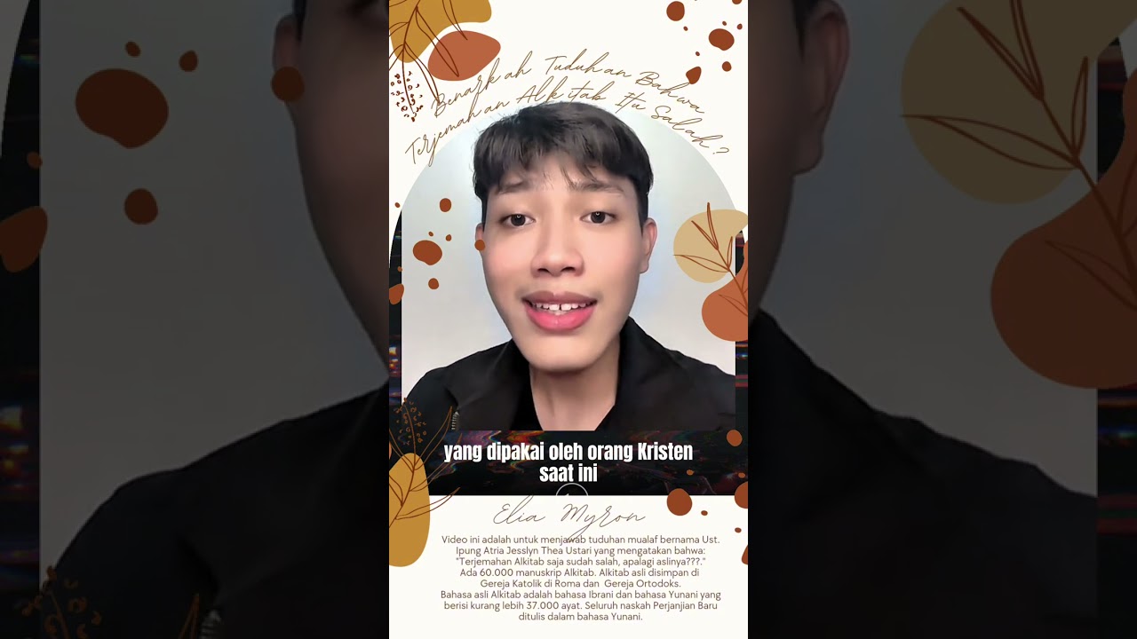 BENARKAH TUDUHAN BAHWA TERJEMAHAN ALKITAB ITU SALAH?