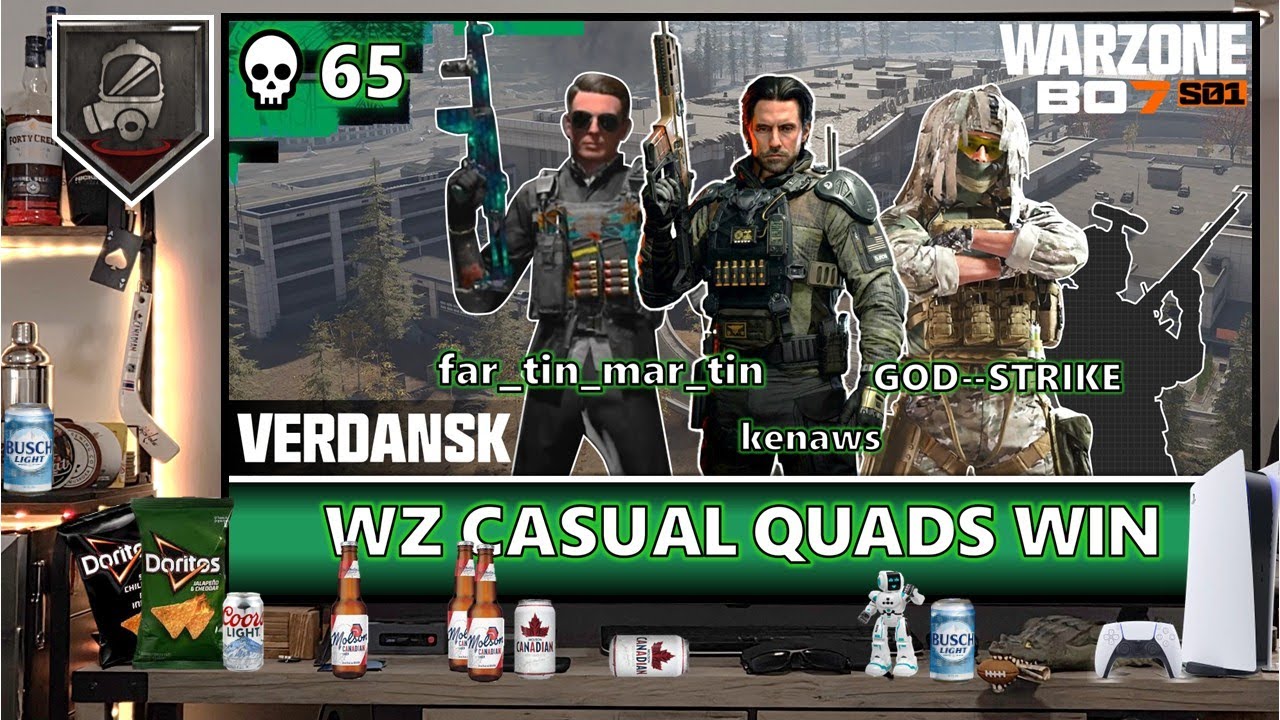 Warzone casual W 65 kills team D20260106 airport finish