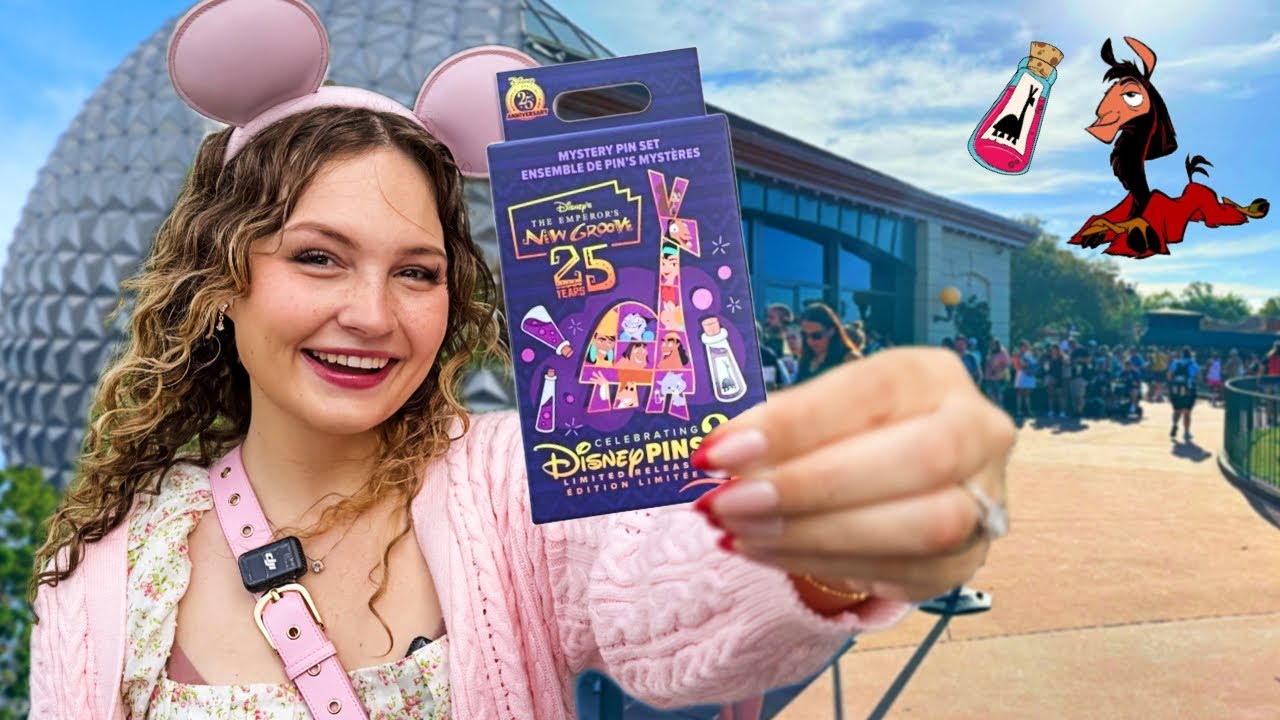 Disney Mystery Pin Kuzco PUZZLE Unboxing In Epcot | Can We Build The Llama?