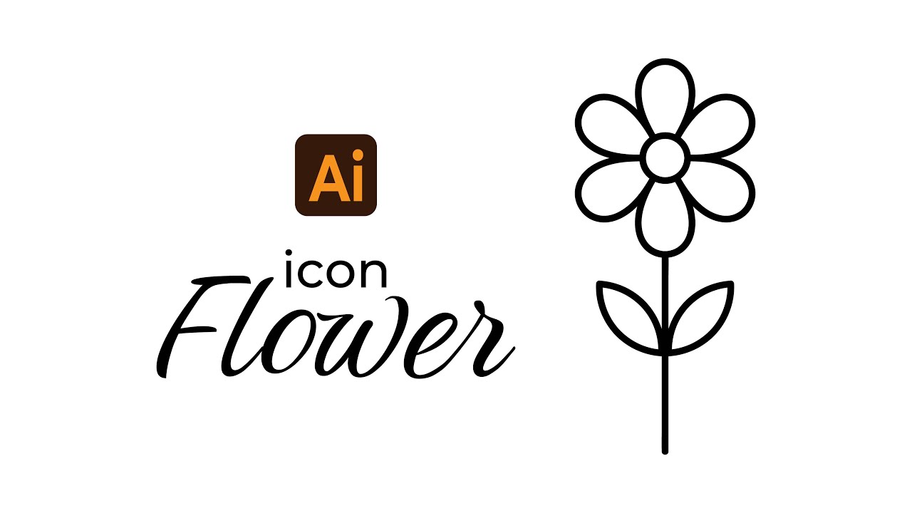 Як створити лінійну іконку квітки в Adobe Illustrator 🌸 Flower Line Icon | Shorts