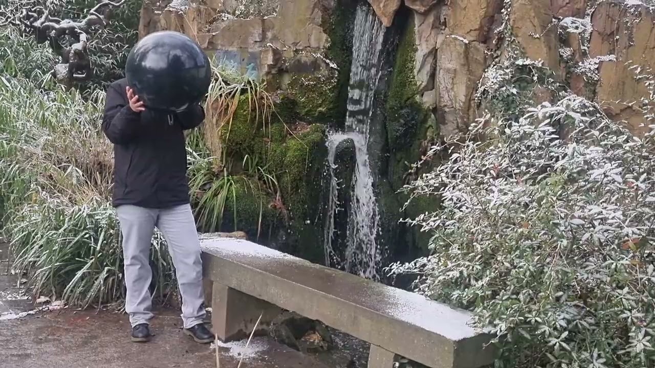 Girl blows big balloon to pop (btw I am the girl)