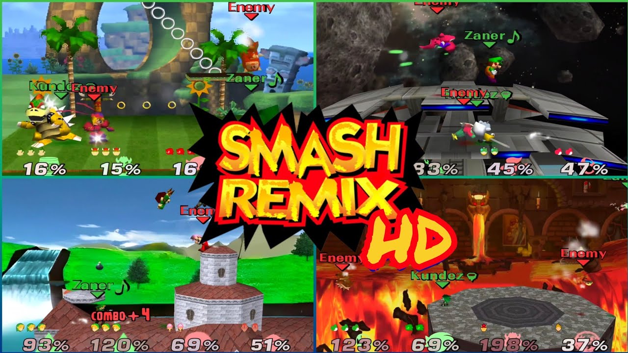 Smash Remix HD - Team Battle - Bowser, Mario, Yoshi,  Ganondorf, Conker - No Commentary - Mupen64