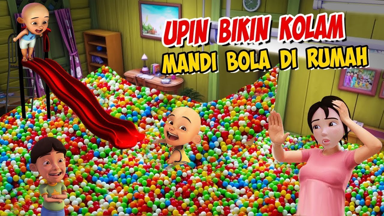 Upin ipin Bikin Waterboom Mandi Bola di Rumah , Kak Ros Kaget ! GTA Lucu