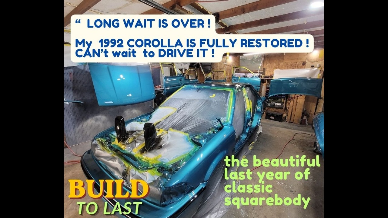 Toyota Corolla 1992 года полностью отреставрирована (я только что закончил покраску кузова). Полн...