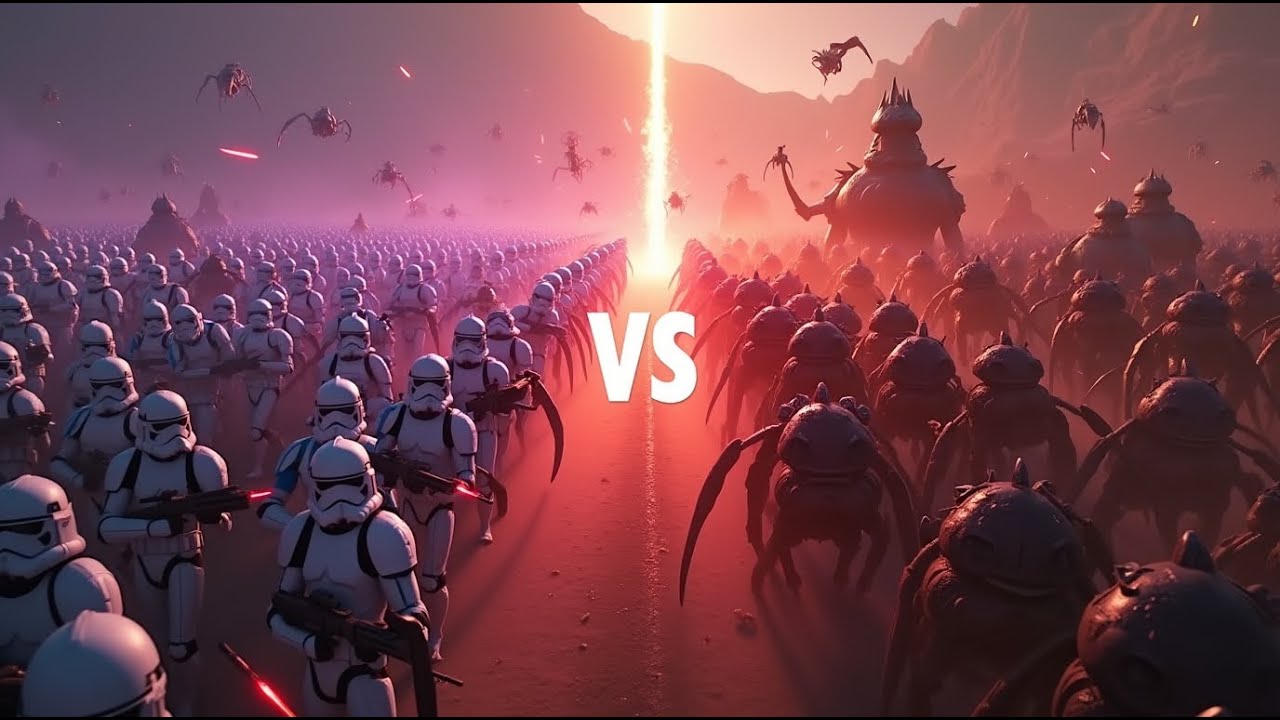 Klontruppen kämpfen gegen Zergs | Star Wars vs StarCraft | UEBS 2