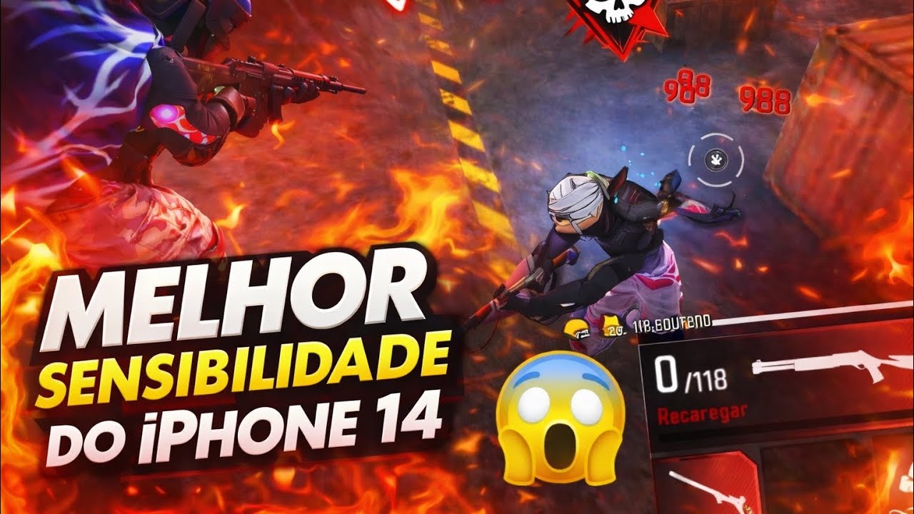 SENSIBILIDADE + HUD ATUALIZADO / IPhone 14 💥 Free Fire Highlights 