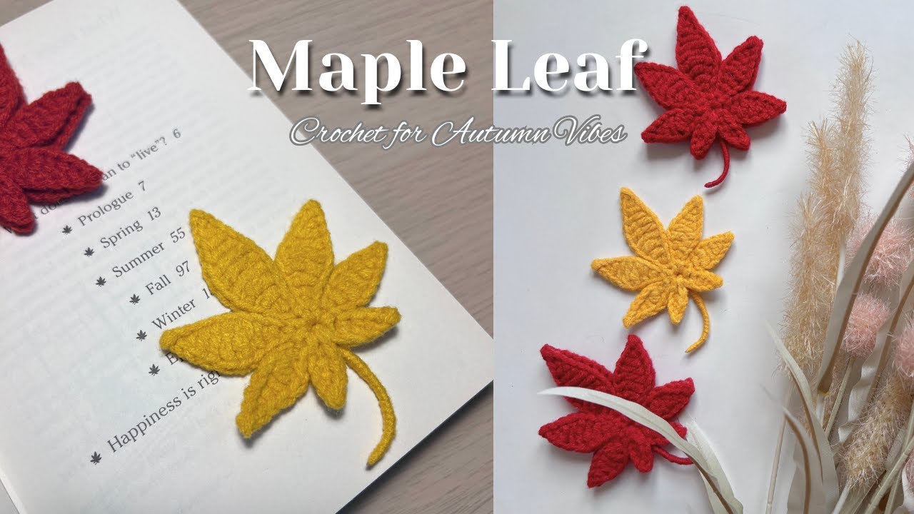 Crochet Maple Leaf Tutorial 🍁 | Easy Beginner Project for Autumn Vibes
