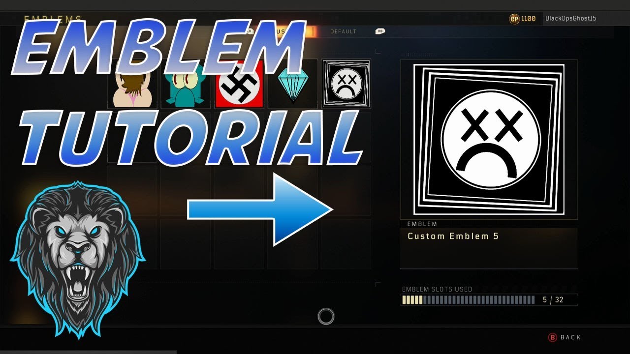 COD BO4: Simple Sad Face Emblem Tutorial