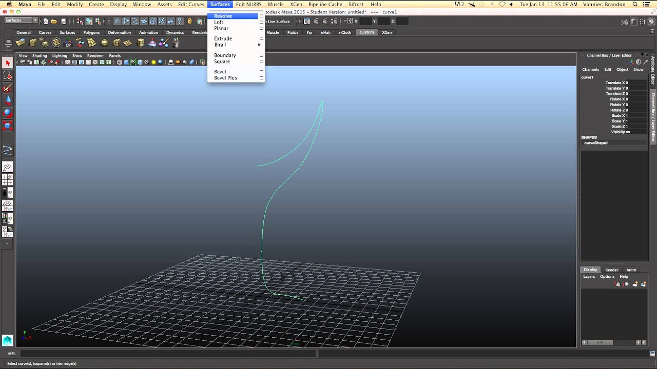 Modeling a wine glass in maya 3d