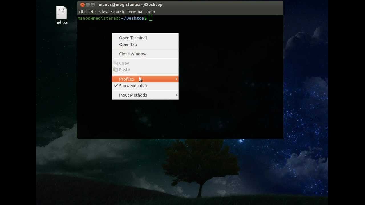 C Programming in Linux Tutorial 1 - Hello World