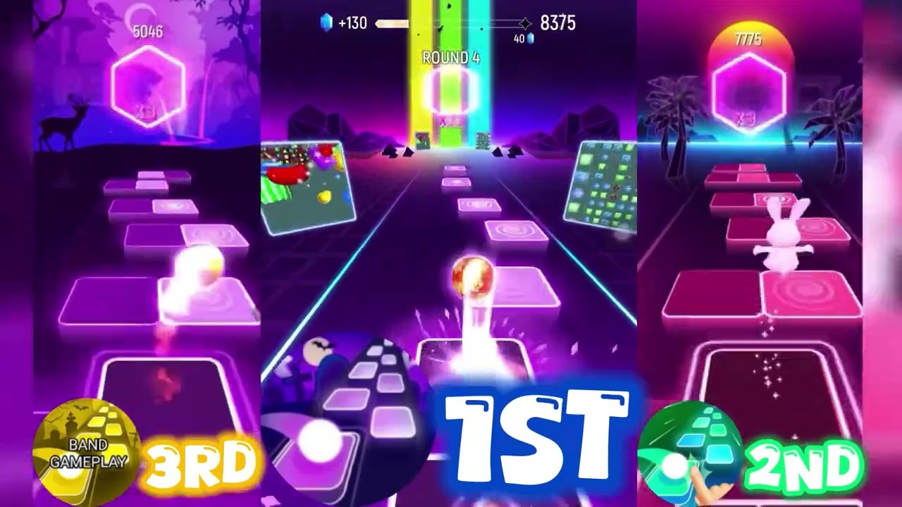 Tiles Hop: Imagine Dragons - Demons | Me vs @chrisnorb2k11 vs @UltimateTilesHopGamer 