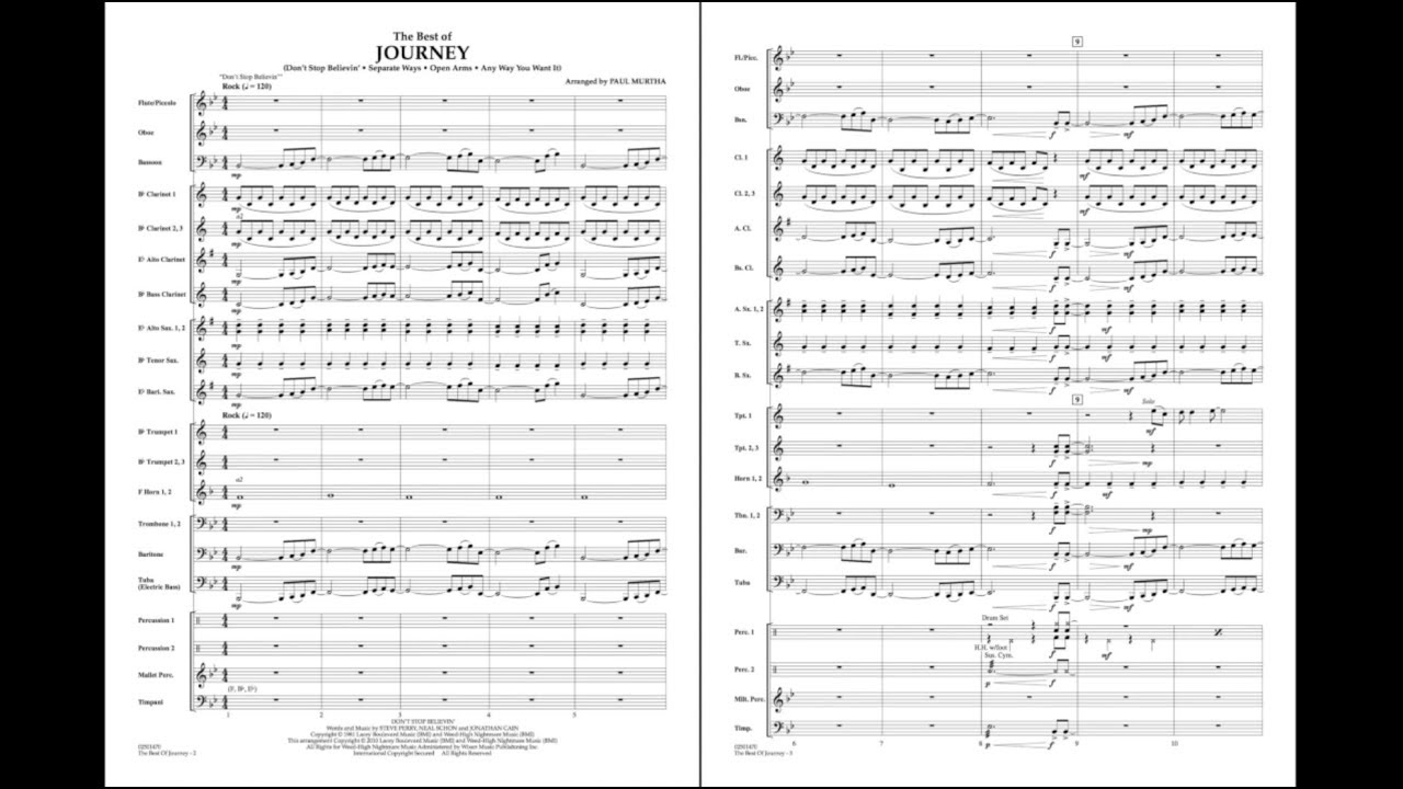 The Best of Journey arranged by Paul Murtha
