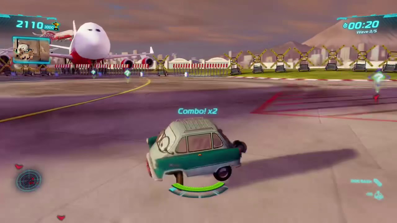 Cars 2 The Video Game | Young Professor Z - Airport Hunter mode on Hard mode |