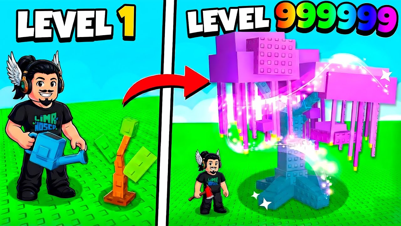 🪓 CORTEI ÁRVORES SEM PARAR no ROBLOX!! | 🌴 Corte sua árvore - ROBLOX