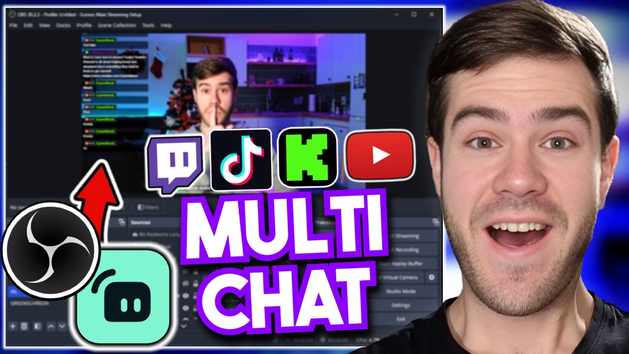 Как объединить многопотоковый чат БЕСПЛАТНО (TikTok, Twitch, Kick, YouTube)