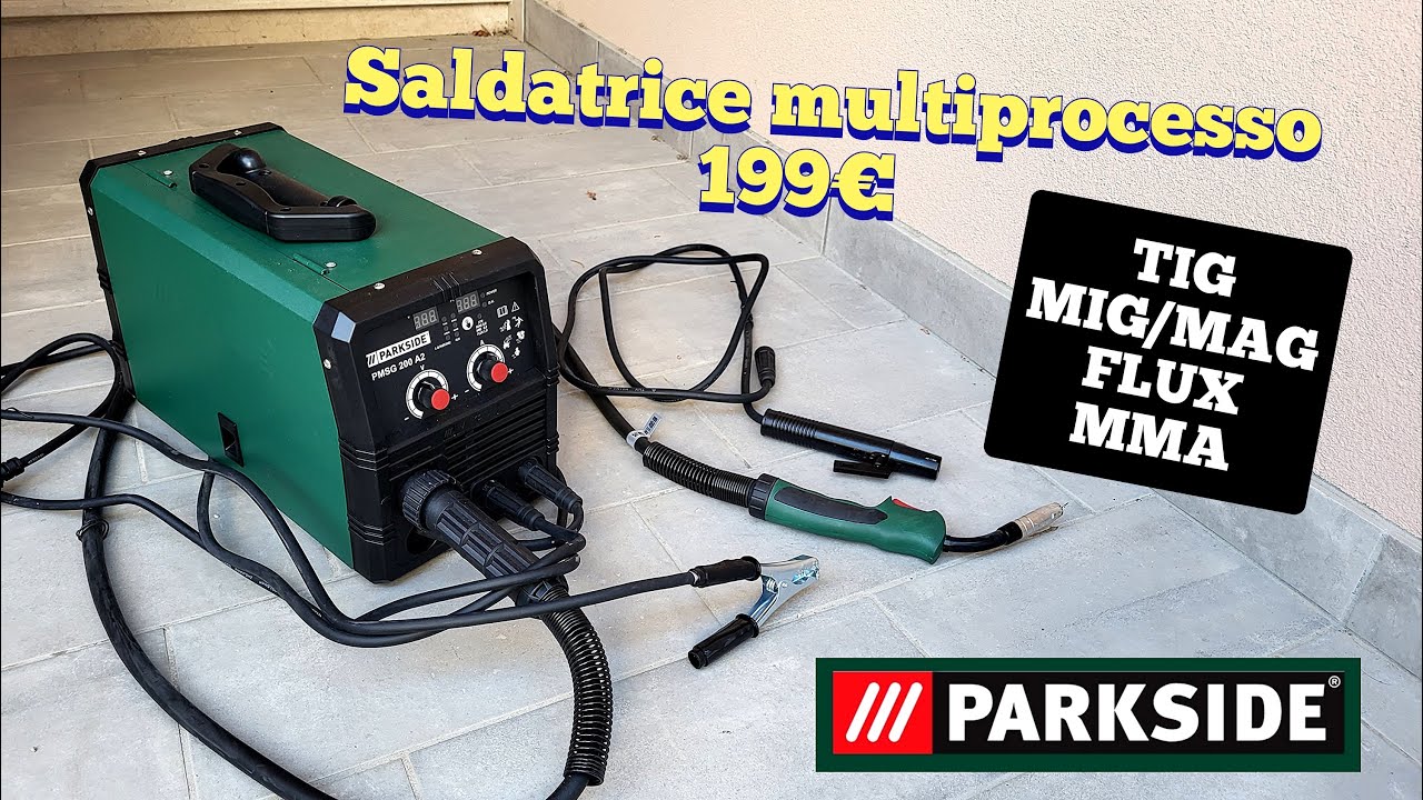 SALDATRICE MULTIPROCESSO PARKSIDE TEST MMA/FLUX CORE PARTE 1| PMSG 200 A2 WELDING MACHINE | LIDL