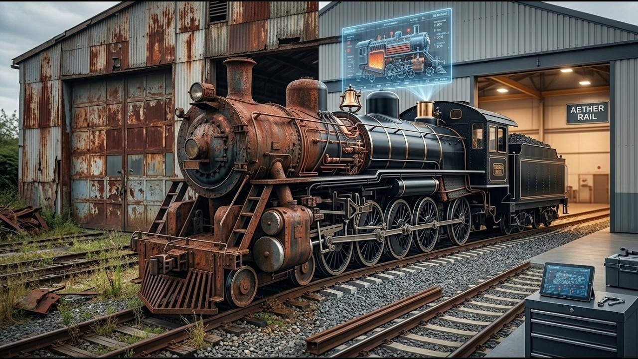 Abandoned 100-Year-Old Steam Locomotive Restoration | Full Factory Process 🚂