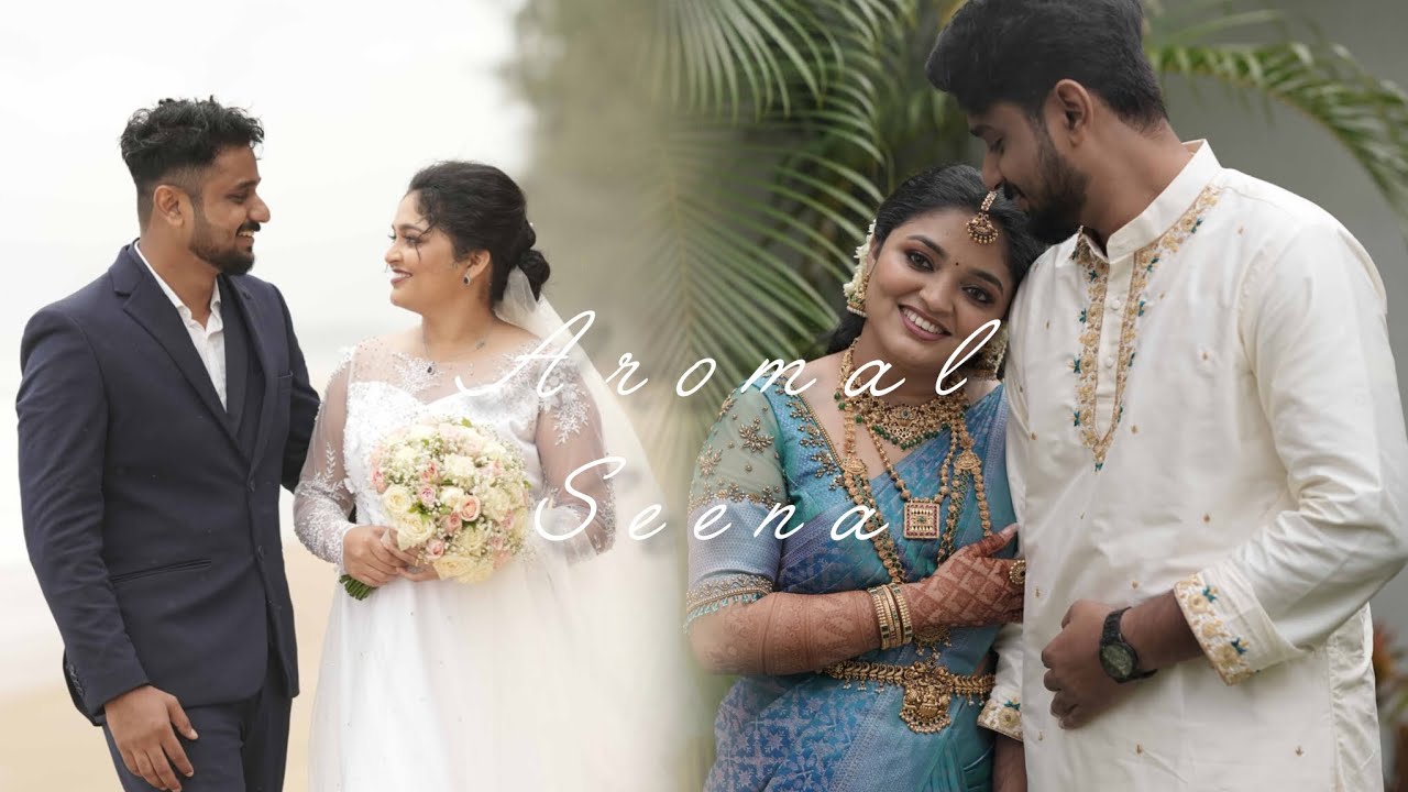 Aromal 🤍 Seena Wedding Highlights  #christianhinduwedding #keralawedding #interreligionmarriage 