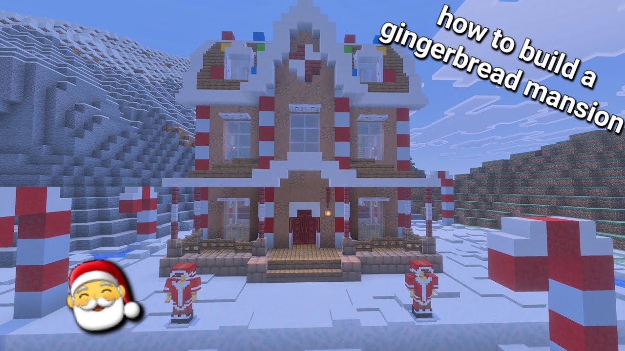 Minecraft:How to build a gingerbread mansion tutorial 