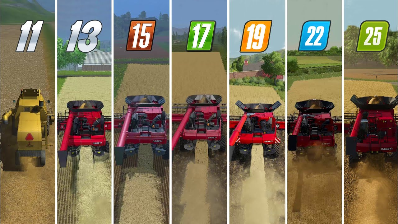 Fs11 vs Fs13 vs Fs15 vs Fs17 vs Fs19 vs Fs22 vs Fs25 | Wheat Harvesting
