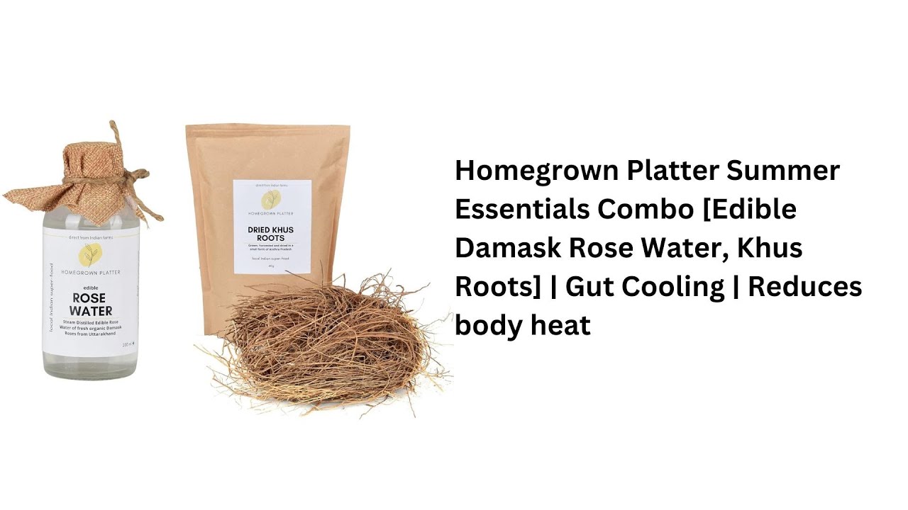 Combo [Edible Damask Rose Water, Khus Roots]