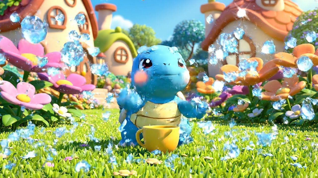 El bebé Pokémon Squirtle derramó su botel | Canciones Infantiles y Rimas para Niños
