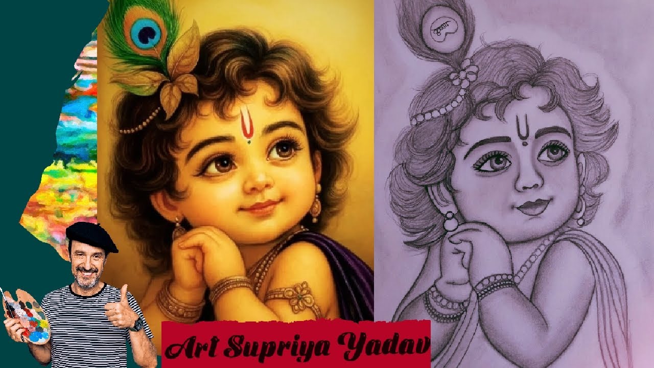Krishna drawing sketch ✍️.#art  lord krishna beauty Krishna 🤩✨🌍#pencilportrsit #art 💓
