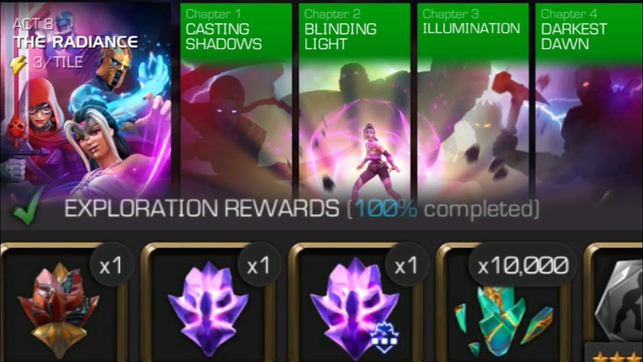 ACT 8 Exploration Rewards Opening! 7-Star Titan Crystal! 2-3 Rank UpGem! - MCOC
