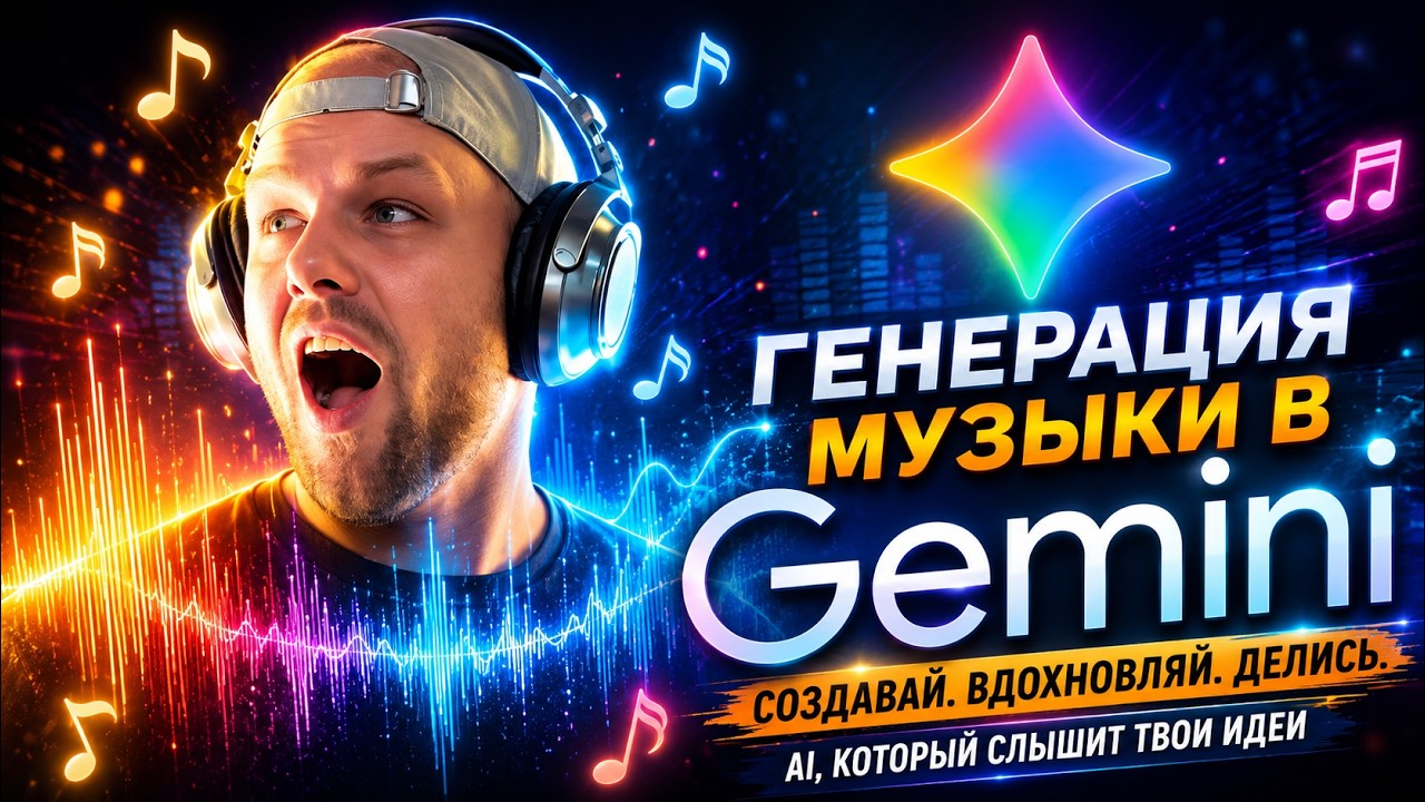 Как бесплатно создавать музыку в Gemini: генерация треков, вокала и песен из текста, фото и видео